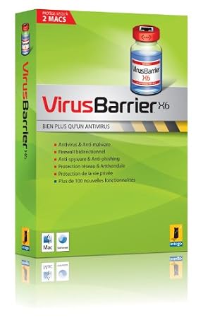 VirusBarrier X6 (2 postes - 1 an)