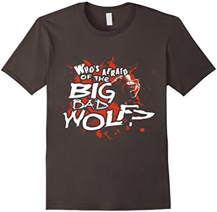 Men's Big Bad Wolf Paw Distressed White Funny Novelty T Shirt Large Asphalt