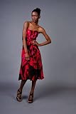 Printed Silk Strapless Dresses by Tracy Reese