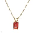 Necklace With 0.65ctw Genuine Topaz Made of 14K Yellow Gold Length 18in