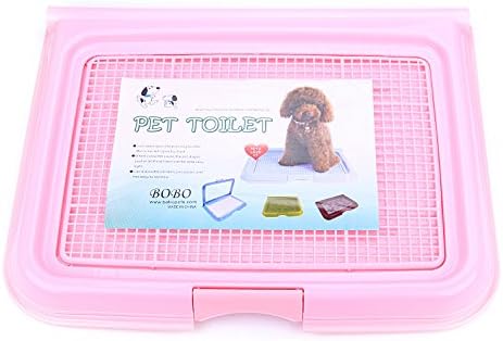Indoor Puppy Small Dog Plastic Potty Lawn Toilet Training Blue Pink Yellow Color