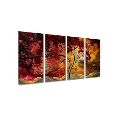 Best Price 51x24 Megan Duncanson Passionate Light Contemporary Metal Wall Art, Modern Home Décor, Abstract Wall Sculpture