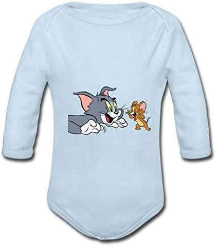 Custom Fashion Tom and Jerry Baby Powder Organic Long Sleeve One Piece 3M