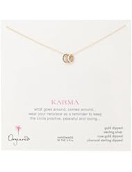 Dogeared Tiny Sparkle Karma Mixed Metal Necklace, 18"