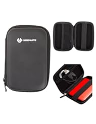PC Accessory: Case4Life Black Shockproof Splashproof External Backup Portable 2.5" Hard Drive Case for LaCie Porsche Desgin Slim Drive P9223, Porsche Design Mobile Drive P9223 P9220, Rikki USB 3.0 120GB, 500GB, 1TB - Lifetime Warranty - Case4Life