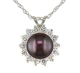 1/4 ct. tw. Diamond and Fresh Water Cultured Pearl Pendant