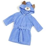 Carters Hooded Terry Bath Robe - Blue-0-9M