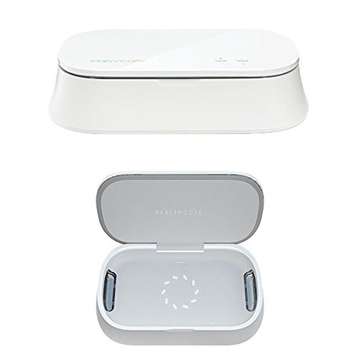 Easycare® Portable UV Light Cell Phone Sterilizer Smartphone Sanitizer Cell Phone Cleaner, SPA House for Phone, Watch and Jewelry (White)