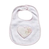 Dressed to Drool White and Pink Heart Bib