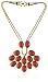 Trina Turk Snake Chain Cabochon Coral And Gold Plated Necklace