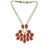 Trina Turk Snake Chain Cabochon Coral And Gold