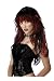 Womens Tempting Tresses Punk Pop Rock Star Goth Emo 80s Rock and Roll Long Black & Red Costume Wig