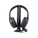 5-in-1 Hi-Fi Wireless Headphones for HDTV, TV, VCD, PC, MP3, MP4, CD, DVD w/FM Radio