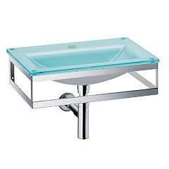 Waschtisch Waschbecken 51x35 Glas eisgr�n