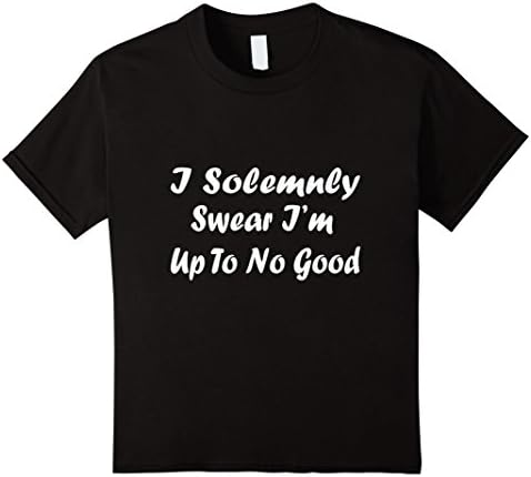 Kids  I Solemnly Swear I'm Up To No Good T-shirt 12 Black