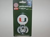 MIAMI HURRICANES Team Logo BABY PACIFIER and CLIP with Silicone Nipple
