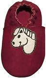 Tibet PLATEAU soft soled infant leather baby shoes SUEDE white horse red