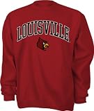 Louisville Cardinals Red Tackle Twill Crewneck Sweatshirt