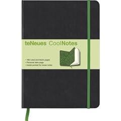 CoolNotes, Black/Leopard Green: Liniert und blanko. Seite f�r pers�nliche Daten. Tasche f�r lose Notizen