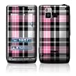 Pink Plaid Design Protective Skin Decal Sticker for LG Dare Cell Phone