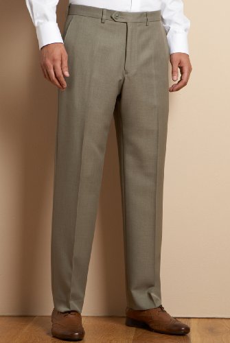 Crease Resistant Flat Front Trousers
