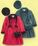 S. Rothschild Little Girl Velvet Trim Wool Coat