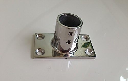 MARINE BOAT HANDRAIL FITTING 90 DEGREE STAINLESS STEEL 7/8" RECTANGULAR BASE