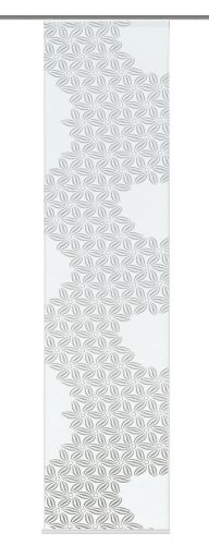 Home fashion 86125-710 Schiebevorhang "Valupte" Ausbrenner, zum K&uuml;rzen, wollwei&szlig; / 245 x 60 cm