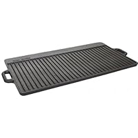 Cajun Cookware 28 Inch Reversible Seasoned Cast Iron Griddle - Gl10494as