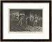 Roman Centurion Supervises Gaul Slaves Chained Together and Forced to Work in the Coal Mines Framed Art Poster Print, 33x27