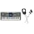 Yamaha YPT410 61 Full-Size Touch Keyboard Bundle -  Professional Headphones, Keyboard Stand, and Power Supply