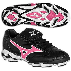 Mizuno Little Kid/Big Kid Youth Finch Franchise G2 Cleat,Black/Pink,3.5 M Big Kid