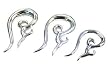 316L Surgical Stainless Steel Tribal Plug, 8g - Sold as a Pair