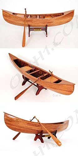 Boats / Canoes, Indian girl canoe, 24.0L x 5.0W x 7.0H Inches , The famous canoe designer/builder J. H. Rushton, introduced the Indian Girl model in 1902. To quote Mr. Rushton, "The Indian Girl is strong, light, safe though speedy, graceful yet seaworthy."