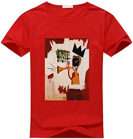 Feqi Men's Jean Michel Basquiat Short Sleeve Cotton Diy T-Shirt For Men