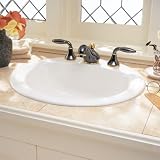 American Standard Rondalyn Vitreous China Countertop Sink with Faucet Holes on 4-Inch Centers, Shell #0491.019.173