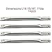 4-pack Replacement Stainless Steel Pipe Burner for Char Broil, Charmglow, Costco Kirkland, Grand Isle, Jenn Air, Kenmore Sears, K Mart, Member's Mark, Nexgrill, Perfect Flame By Lowes