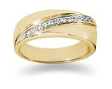 0.12 ctw. Woman's Round Diamond Wedding Band in 14K Yellow Gold