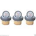 Moonlight Box 12 COUNT NASCAR SPEEDOMETER REEVED CUPCAKE RINGS PARTY FAVORS