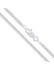 Sterling Silver Flexible Herringbone Necklace 2mm Solid 925 Italian Chain