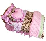 AnnLoren 7 pc Shabby Bedding Set for American Girl Doll