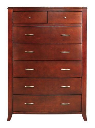 Modus Furniture Brighton 7-Drawer Chest, Cinnamon