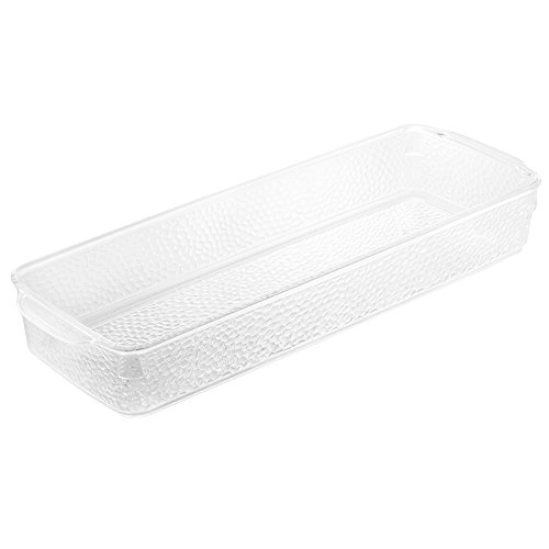 InterDesign Rain Deep Tank Top Tray, Clear