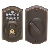Schlage BE365VCAM716 Camelot Keypad Deadbolt, Aged Bronze
