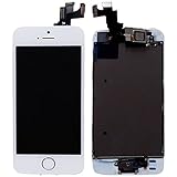 Pre-assembled Replacement Touch Screen Digitizer   LCD Display & LCD Shield Plate   Spares Parts (Front Camera   Home Button   Earpiece Speaker) for Iphone 5S (GOLD)