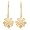 10k Yellow Gold Floral Drop Earrings (1/10 cttw, I-J Color, I3 Clarity)