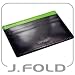J.Fold Wallets | Men's Flat Wallets | Top Men's Wallets - Men's Wallet - J. Fold Flat Carrier Black w/ Green Top Pocket