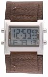 Retro - RETRO-8B Mens Watch with Digital Dial and Brown Strap