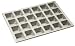 Focus Foodservice Commercial Bakeware 24 Count 2-5/8-Inch Square Muffin Pan