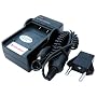 iTEKIRO Replacement Battery Charger Kit for DB-L80 VAR-L80 Sanyo Xacti DMX-CG10 DMX-CG11 DMX-CG102 DMX-CG110 DMX-CG20 DMX-CS1 DMX-GH1 DMX-GH2 VPC-CG10 VPC-CG20 VPC-CS1 VPC-GH1 VPC-GH2 VPC-CG100 VPC-CG102 VPC-X1200 Digital Cameras Camcorders